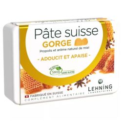 Lehning  Pâte Suisse propolis et miel 40 gommes
