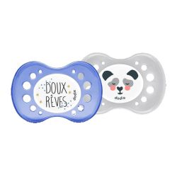 Dodie 2 sucettes anatomiques nuit 18m+