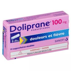 Doliprane 100mg 10 suppositoires