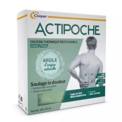 Actipoche Coussin Thermique Argile Dos & Ventre 20 × 30 cm