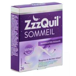 ZZZQUIL Sommeil 26 bandelettes nasales ajustables