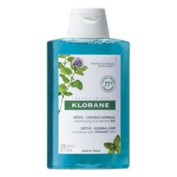 Klorane Menthe Bio shampoing détox cheveux normaux 400ml