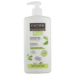 Cattier Kids shampoing douche 2en1 Parfum Pomme Verte Bio 500 ml