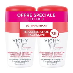 Vichy détranspirant intensif 72h transpiration excessive lot de 2 x 50 ml