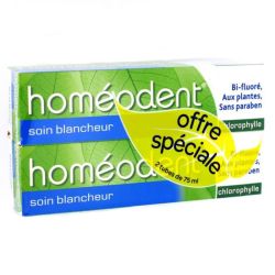 Boiron Homéodent dentifrice soin blancheur chlorophylle Lot de 2 x 75ml