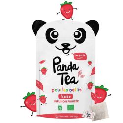 Panda Tea Infusion fruitée pour les petits fraise bio 28 sachets