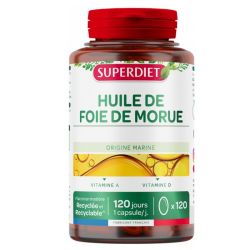 Superdiet Huile de foie de morue 120 capsules
