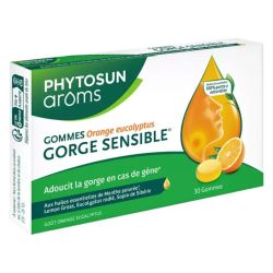 Phytosun Arôms Gorge sensible goût orange eucalyptus 24 gummies