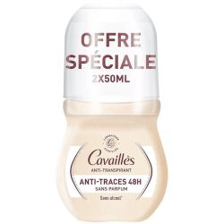 Cavaillès Absorb+ 48h déodorant sans parfum roll-on 2x50ml
