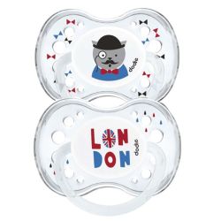 Dodie lot de 2 sucettes anatomiques  +18 mois duo London