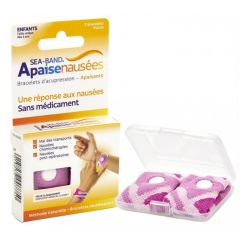 Sea Band Enfants apaise nausées paire de bracelets d'acupression Rose