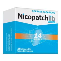 NicopatchLib Nicotine Sevrage Tabagique 14mg / 24h 28 patchs