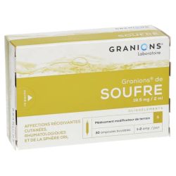 Granions de Soufre oligoéléments 30 ampoules buvables