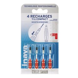 Inava recharges brossettes interdentaires 1.5mm rouge x4