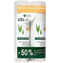 Shampooing Sec Avoine Châtain Brun 2x150ml