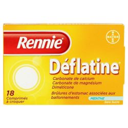 Rennie Déflatine 18 comprimés sans sucre
