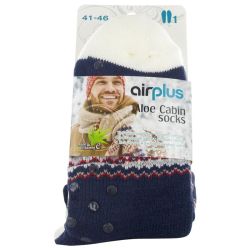 Aloe Cabin Chaussettes HydratantesTribal Bleu Marine Pointure 41-46