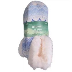 Airplus Aloe Cabin footies Chaussons hydratants bleus Pointure 36-41
