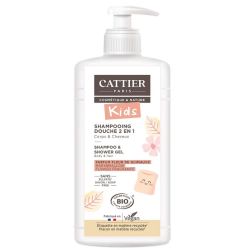 Cattier Kids shampoing douche 2 en 1 Parfum Fleur de Guimauve 500 ml