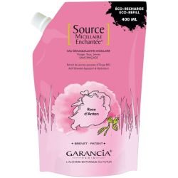 Source Micellaire Enchantée Eau Démaquillante Micellaire Rose d'Antan Éco-Recharge 400 ml