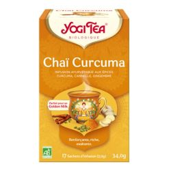 Yogi Tea Chaï Curcuma infusion ayurvédique bio 17 sachets