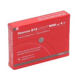 Vitamine B12 Gerda 6 ampoules injectable et buvable