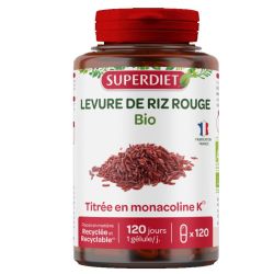 Superdiet Levure de riz rouge bio 120 gélules