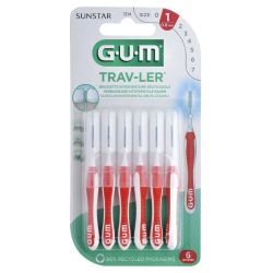 Gum Trav-ler 6 Brossettes Interdentaires 0.8mm