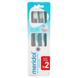 Meridol Duo-Pack brosses à dents souples couleur bleu et vert
