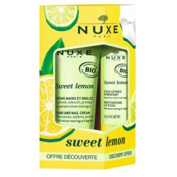 Sweet Lemon Crème Mains et Ongles Bio 30 ml + Stick Lèvres Hydratant Bio 4 g