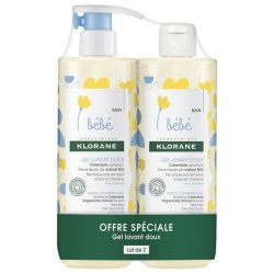 Klorane Calendula Bio Bébé gel lavant doux 2x500ml