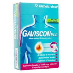 Gavisconell menthe sans sucre stick 12 sachets