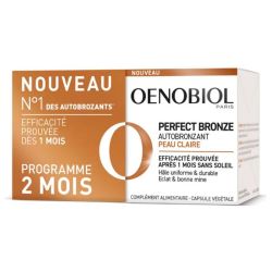 Oenobiol Perfect Bronze autobronzant 2 mois peau claire 2x30 capsules