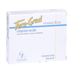 Fero-grad Vitamine C 500 Fer 30 comprimés