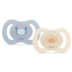 Dodie sucette anatomique Duo 0-2 mois Newborn Crabe/Soleil N2
