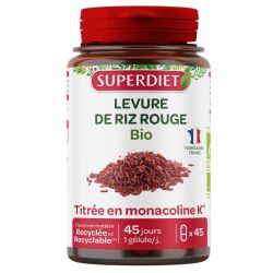 Superdiet Levure de riz rouge bio 45 gélules