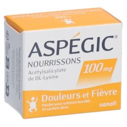 Aspegic 100 mg enfants 20 sachets