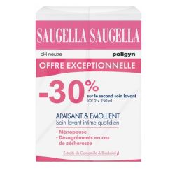 Saugella Poligyn soin lavant intime Lot de 2 x 250 ml