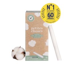 Les Petites Choses tampons flux normal avec applicateurs coton bio x16