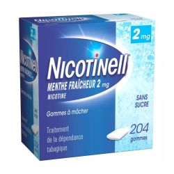 Nicotinell 2 mg Menthe Fraîcheur 204 gommes à mâcher anti-tabac