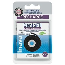 Inava Dentofil recharge fil dentaire crossing floss pour appareils ortho ou implants x30