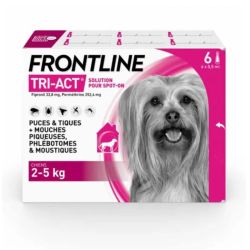 Frontline Tri-Act chiens 2 à 5kg 3 pipettes