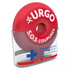 Urgo sos coupures bande auto-adhérante 3 m x 2.5 cm