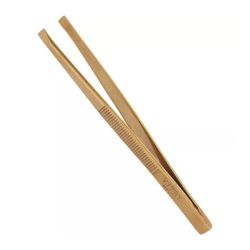 Vitry pince à épiler mors droits inox doré 8cm