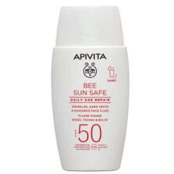 Apivita Bee Sun Safe Daily Age Repair fluide visage rides taches éclat SPF50 50m