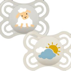 MAM Perfect 2-6 mois Mouton et Soleil lot de 2 sucettes