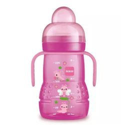 MAM Biberon de Transition Rose 220 ml 4 Mois et +