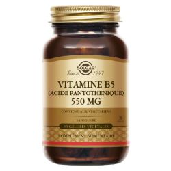 Solgar vitamine B5 (Acide Pantothénique) 550 mg 50 gélules végétales