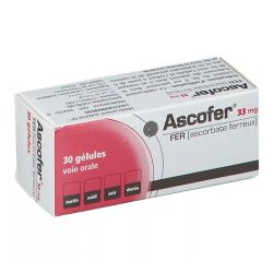 Tradiphar Ascofer Fer 33 mg 30 gélules