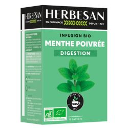 Herbesan Infusion Menthe Poivrée Bio 20 Sachets